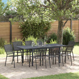 Garden Dining Set 9 pcs Steel