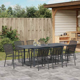 Garden Dining Set 9 pcs Steel