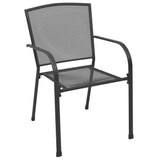Garden Dining Set 9 pcs Steel