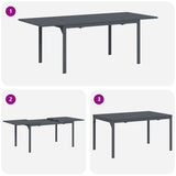 Garden Dining Set 9 pcs Steel