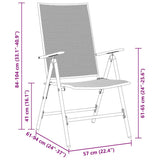 Garden Dining Set 9 pcs Steel