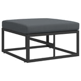 Garden Sofa Set with Cushion 5 pcs Black Aluminium