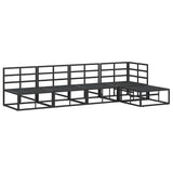 Garden Sofa Set with Cushion 5 pcs Black Aluminium