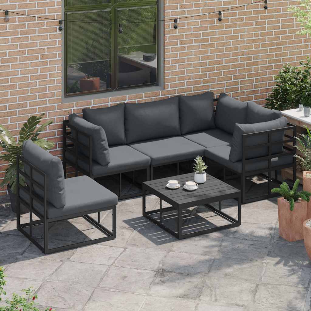 Garden Sofa Set with Cushion 5 pcs