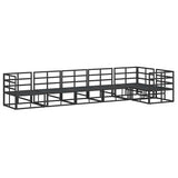 Garden Sofa Set with Cushion Black Aluminium