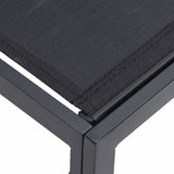 Garden Sofa Set with Cushion 10 pcs Black Aluminium