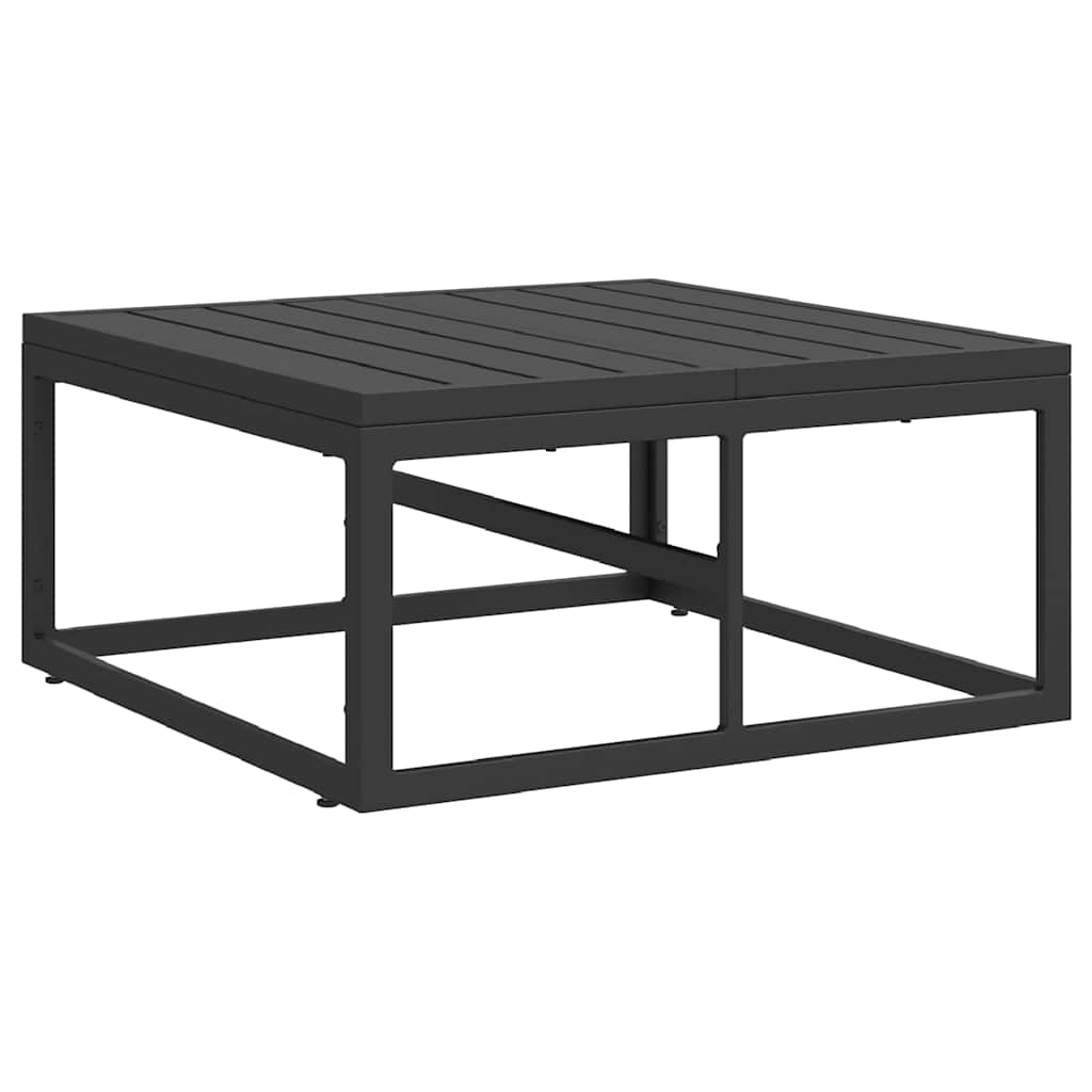 Garden Sofa Set with Cushion 10 pcs Black Aluminium