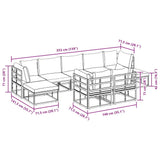 Garden Sofa Set with Cushion 9 pcs Black Aluminium