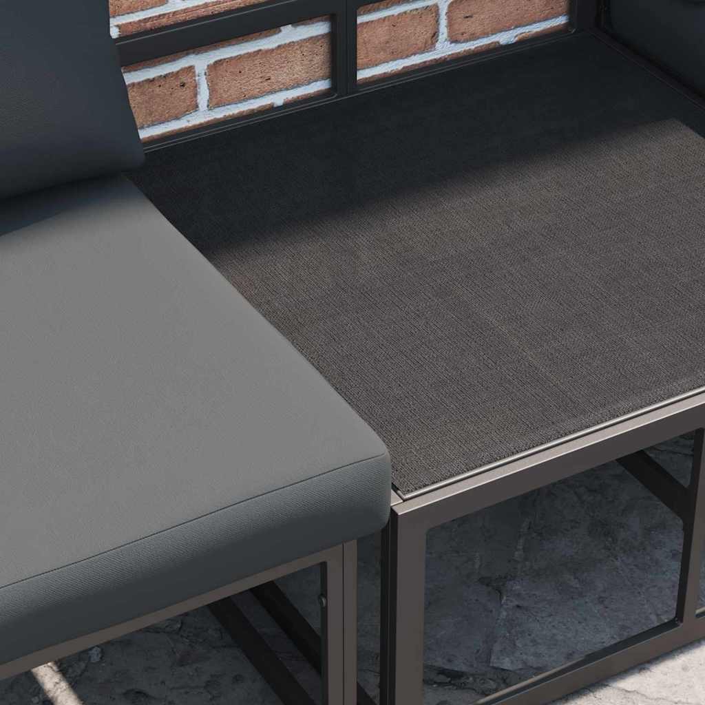 Garden Sofa Set 12 pcs Black Metal