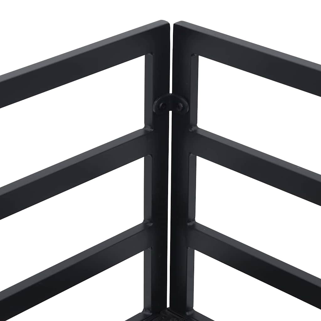Garden Sofa Set 8 pcs Black Aluminium