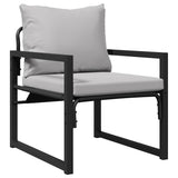 Garden Sofa Set 6 pcs Black Steel