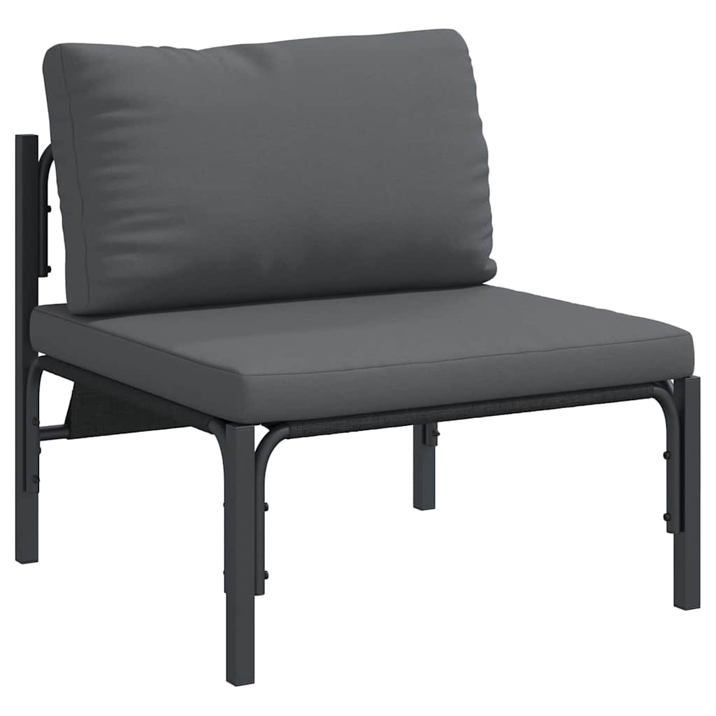 Garden Sofa Set with Cushion 6 pcs Anthracite Steel & Fabric