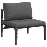 Garden Sofa Set with Cushion 6 pcs Anthracite Steel & Fabric