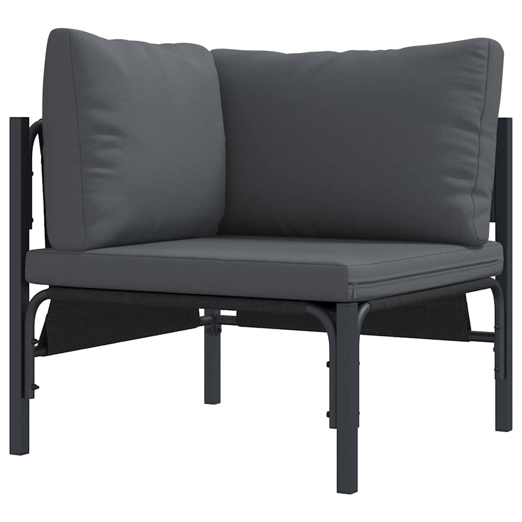 Garden Sofa Set with Cushion 7 pcs Anthracite Steel & Fabric