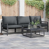 Garden Sofa Set 3 pcs Anthracite Steel