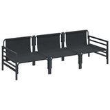 Garden Sofa Set 3 pcs Anthracite Steel