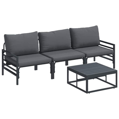 Garden Sofa Set 4 pcs Anthracite Steel