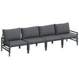 Garden Sofa Set 4 pcs Anthracite Steel