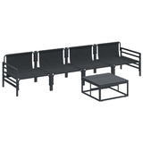 Garden Sofa Set 5 pcs Anthracite Steel