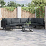 Garden Sofa Set 6 pcs Anthracite Steel