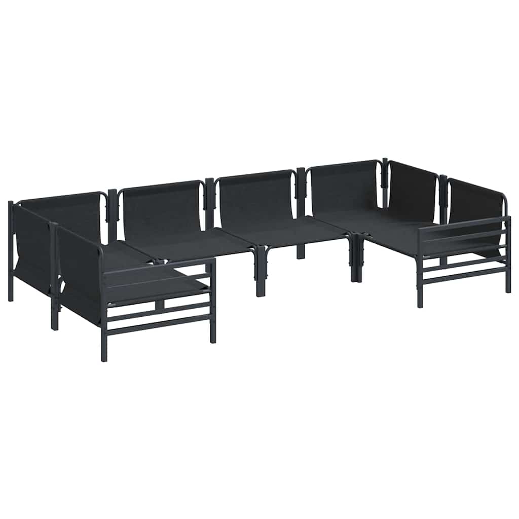 Garden Sofa Set 6 pcs Anthracite Steel
