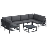 Garden Sofa Set 7 pcs Anthracite Steel