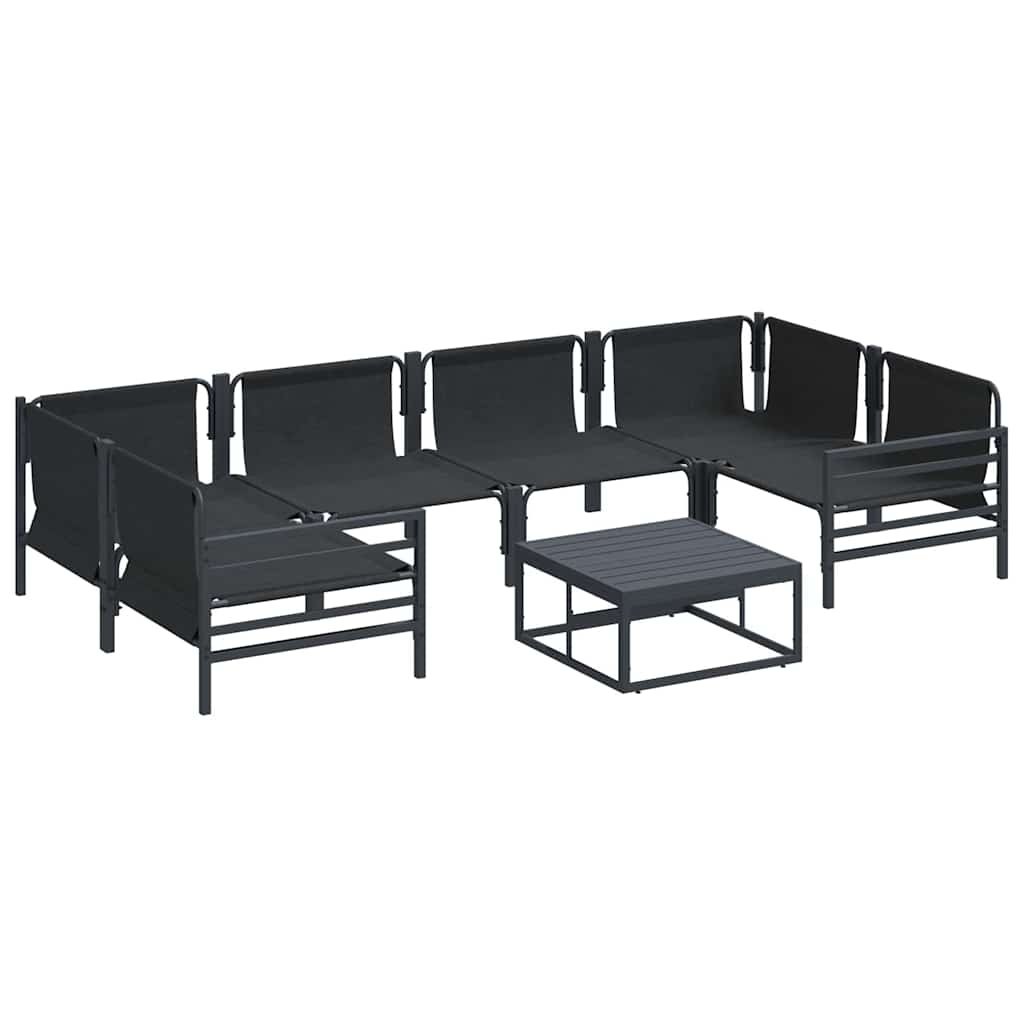 Garden Sofa Set 7 pcs Anthracite Steel