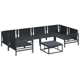 Garden Sofa Set 7 pcs Anthracite Steel