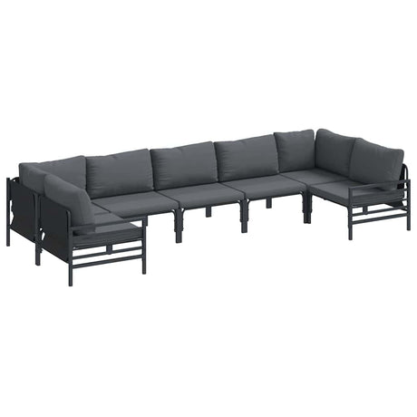 Garden Sofa Set 7 pcs Anthracite Steel