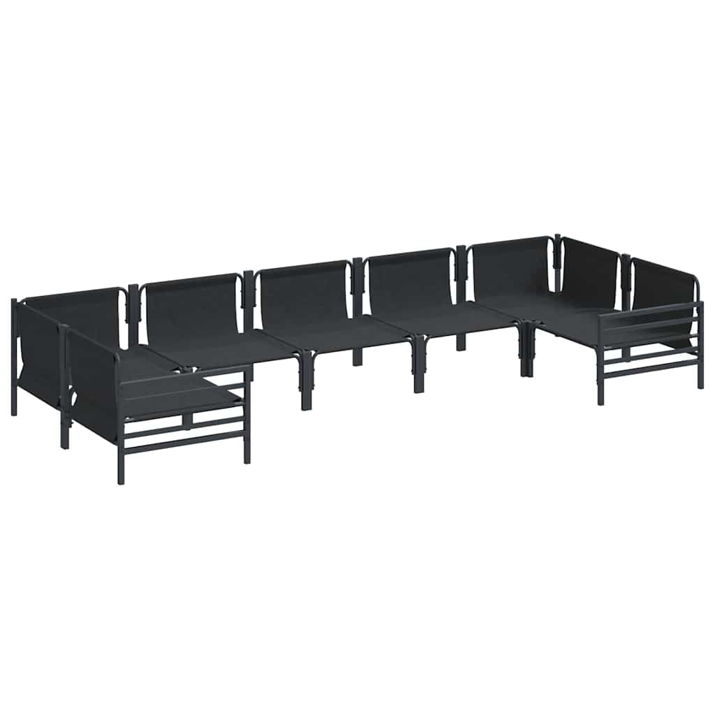 Garden Sofa Set 7 pcs Anthracite Steel