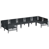 Garden Sofa Set 7 pcs Anthracite Steel