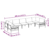 Garden Sofa Set 7 pcs Anthracite Steel