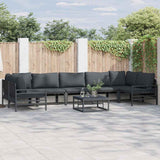 Garden Sofa Set 8 pcs Anthracite Steel