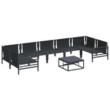 Garden Sofa Set 8 pcs Anthracite Steel