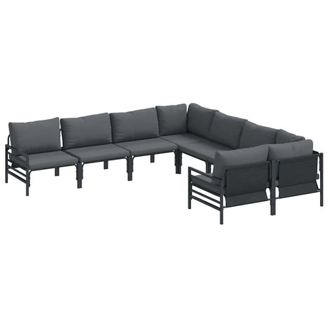 Garden Sofa Set 8 pcs Anthracite Steel