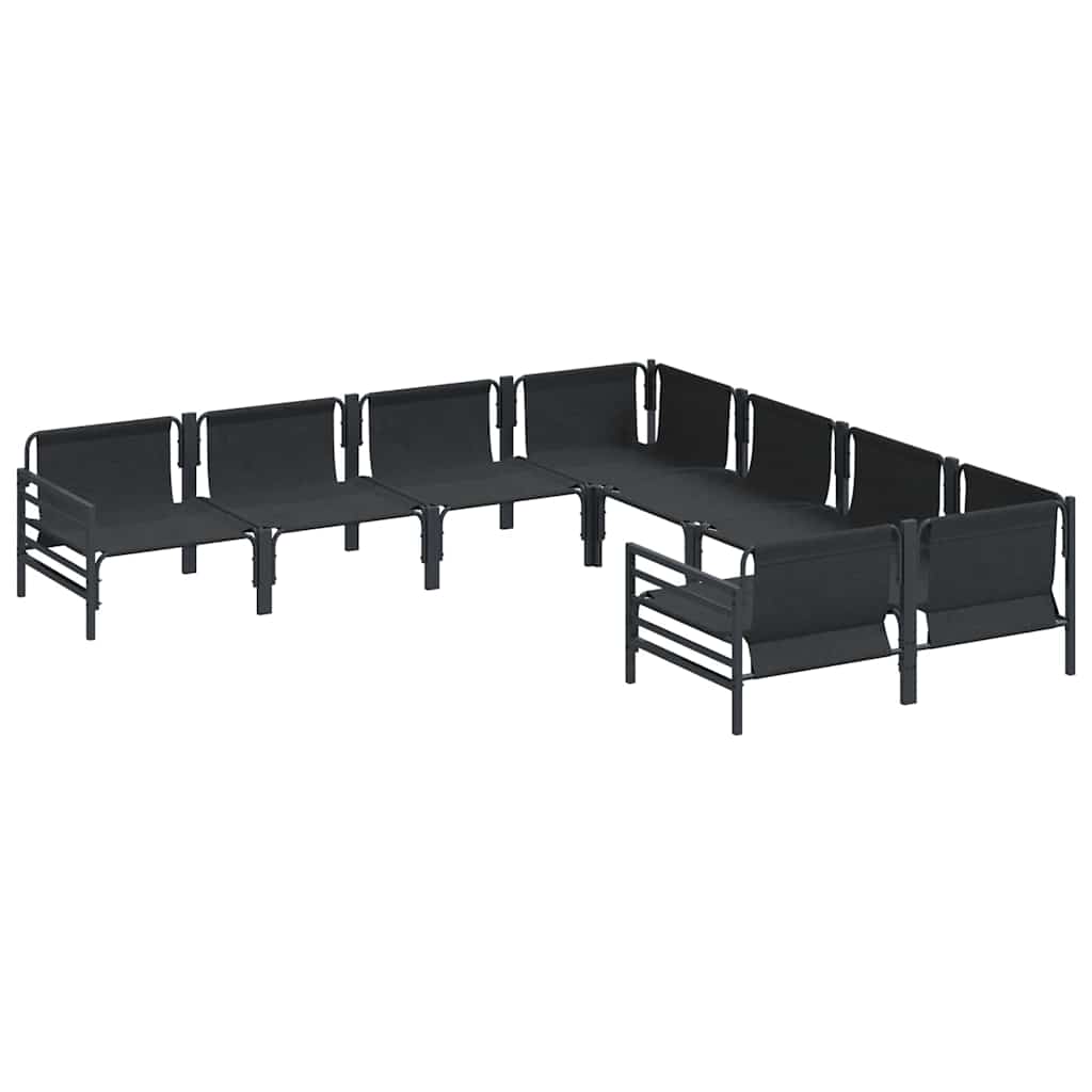 Garden Sofa Set 8 pcs Anthracite Steel