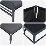 Garden Sofa Set 9 pcs Anthracite Steel