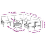Garden Sofa Set 9 pcs Anthracite Steel