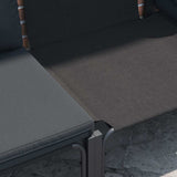 Garden Sofa Set with Cushion 12 pcs Black Steel