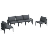 Garden Sofa Set 5 pcs Anthracite Steel