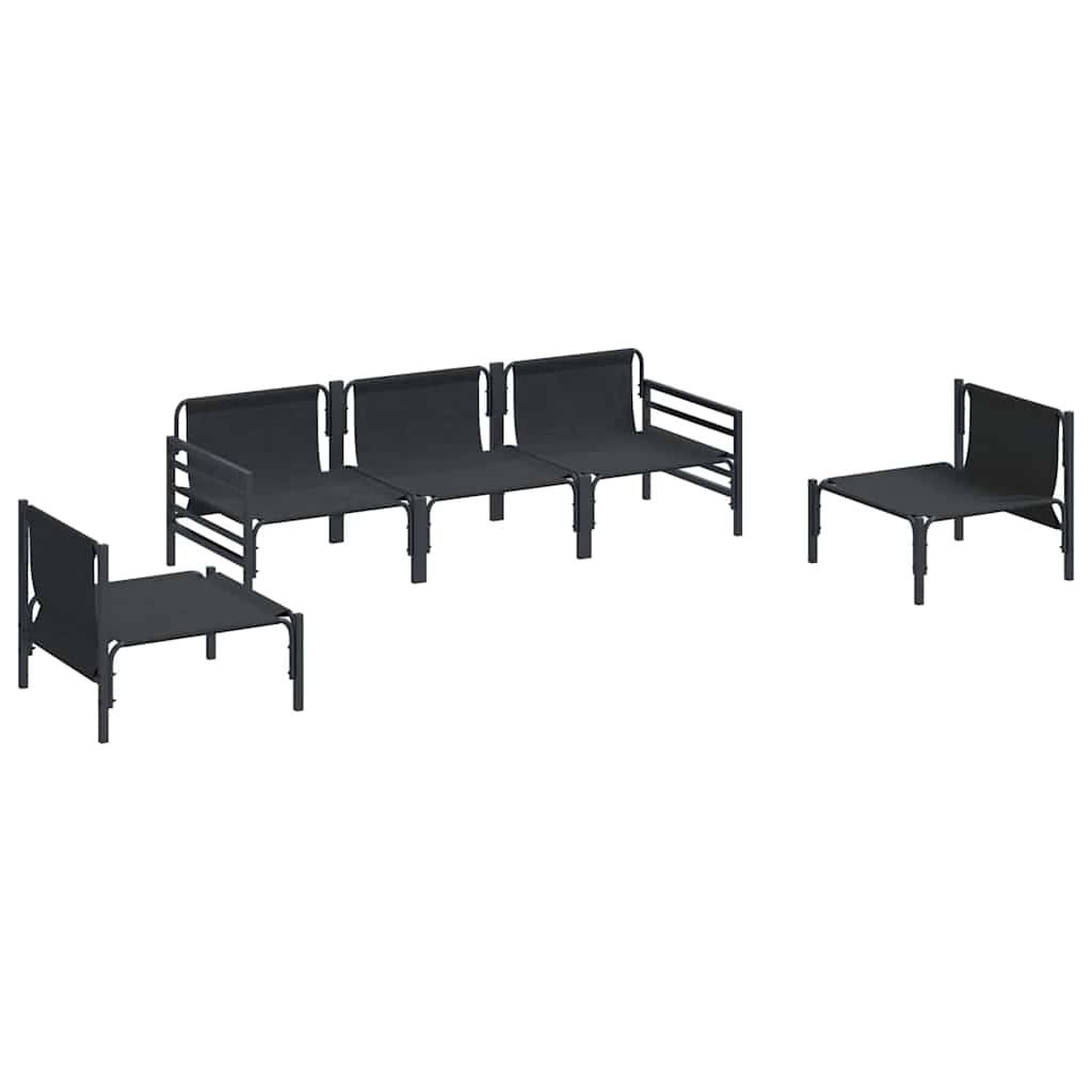 Garden Sofa Set 5 pcs Anthracite Steel