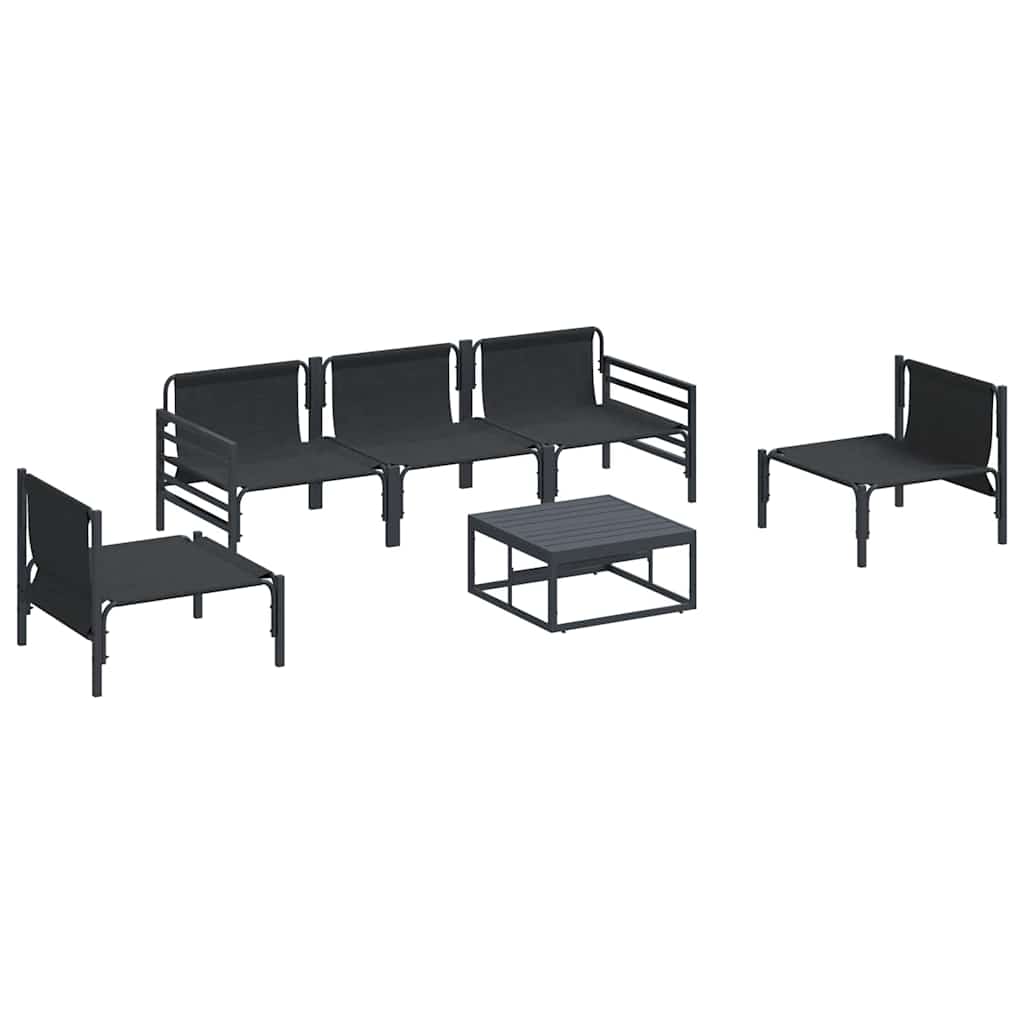 Garden Sofa Set 6 pcs Anthracite Steel