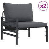 Garden Sofa Set 6 pcs Anthracite Steel
