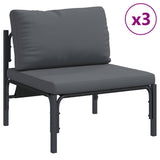 Garden Sofa Set 6 pcs Anthracite Steel