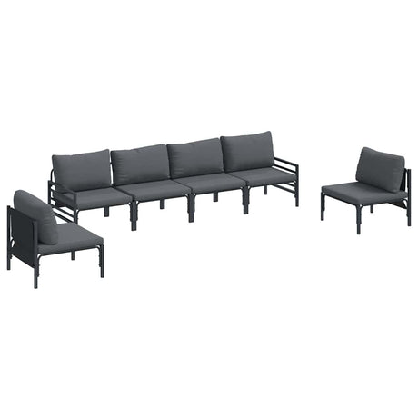 Garden Sofa Set 6 pcs Anthracite Steel