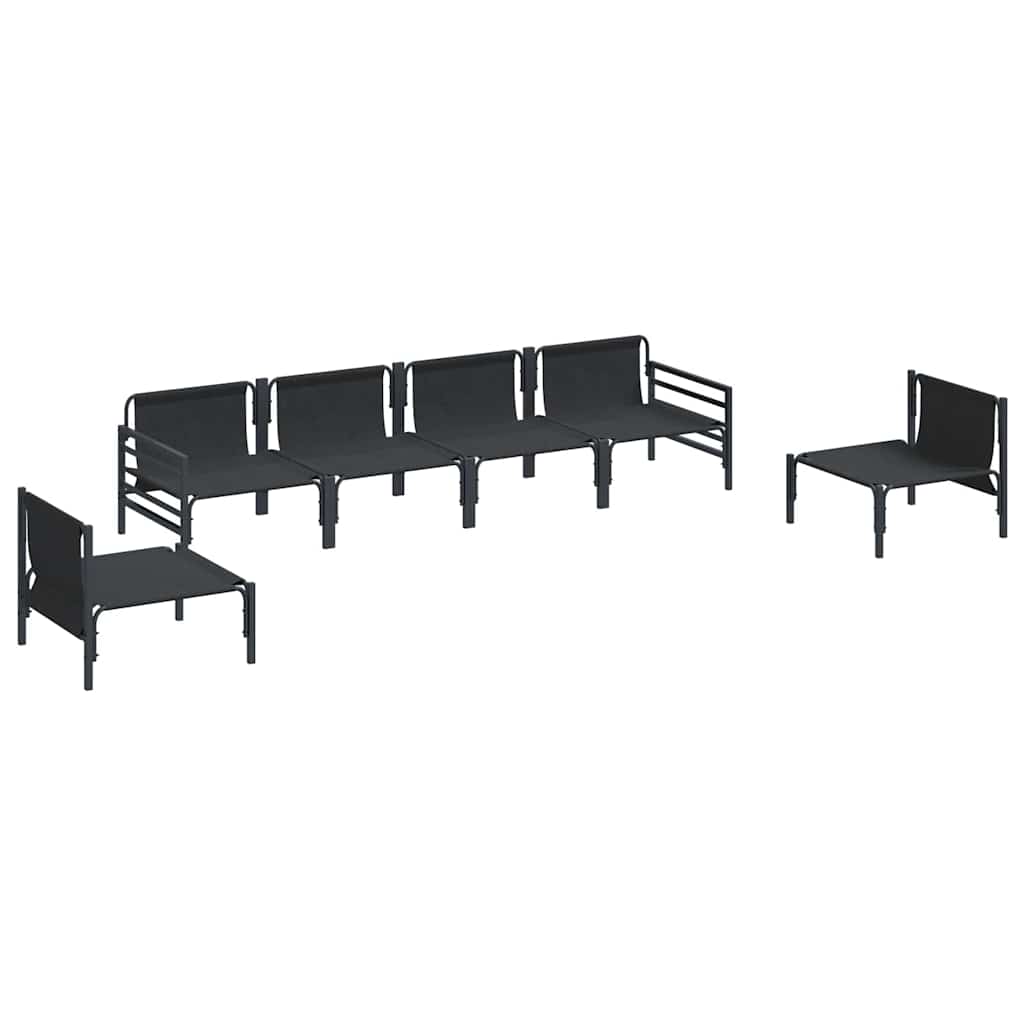 Garden Sofa Set 6 pcs Anthracite Steel