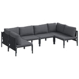 Garden Sofa Set 6 pcs Anthracite Steel