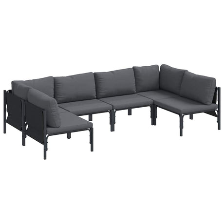 Garden Sofa Set 6 pcs Anthracite Steel