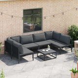 Garden Sofa Set 7 pcs Anthracite Steel