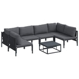 Garden Sofa Set 7 pcs Anthracite Steel